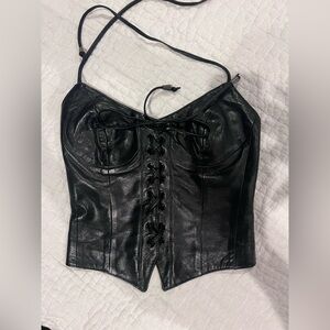 West Coast Leather Bustier top
*Real Leather* size 2 Lace up front and lined.